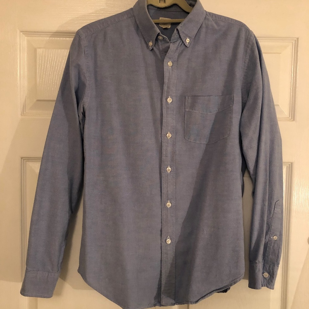 J. Crew Mens Blue Oxford